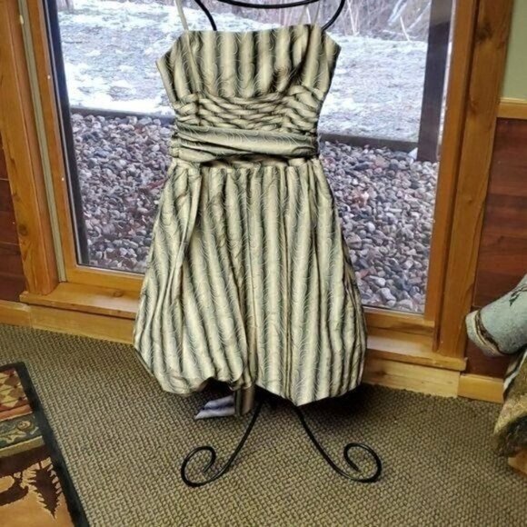 BCBGMaxAzria Strapless Zippered Lined Belted Event Sz. 2 Dress - Picture 5 of 10